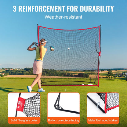 Golf Practice Net 2.4x2.1m Indoor/Outdoor Driving Range Training, Easy Setup