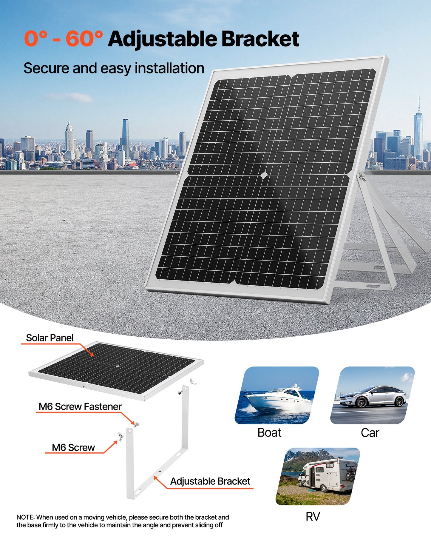 30W 12V Solar Panel Battery Charger, Solar Battery Trickle Charger Maintainer with Intelligent MPPT Controller & Adjustable Mount Bracket, IP67 Waterproof for Car Boat RV Motorcycle Trailer