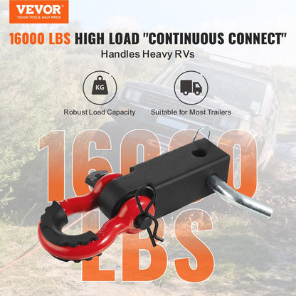 Heavy-Duty 50 mm Shackle Hitch Receiver for Trucks & Jeeps, 24T Capacity