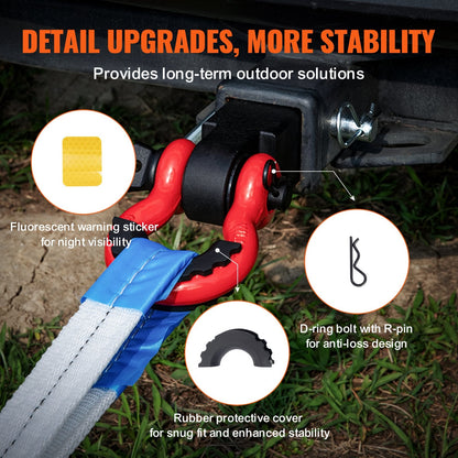 Heavy-Duty 50 mm Shackle Hitch Receiver for Trucks & Jeeps, 24T Capacity