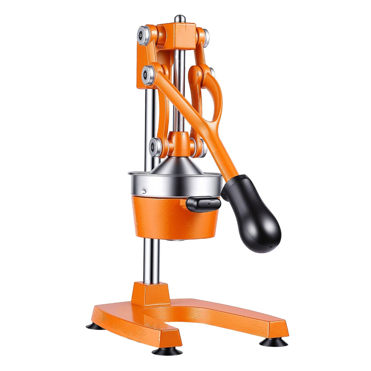 Manual Citrus Juicer, 395mm Tall Hand Press Orange Juicer, Manual Fresh Juice Extractor for Lemon Pomegranate Grapefruit, Heavy-Duty Cast Iron, Easy to Clean, Home & Commercial Use, Orange