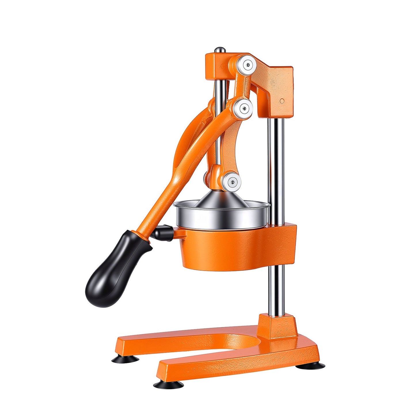 Manual Citrus Juicer, 395mm Tall Hand Press Orange Juicer, Manual Fresh Juice Extractor for Lemon Pomegranate Grapefruit, Heavy-Duty Cast Iron, Easy to Clean, Home & Commercial Use, Orange