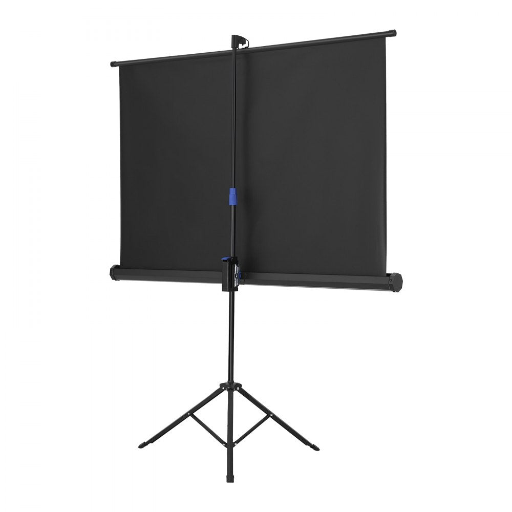 Tripod Projector Screen with Stand 60 Inch 160° Wide Angle 4K HD 16:9