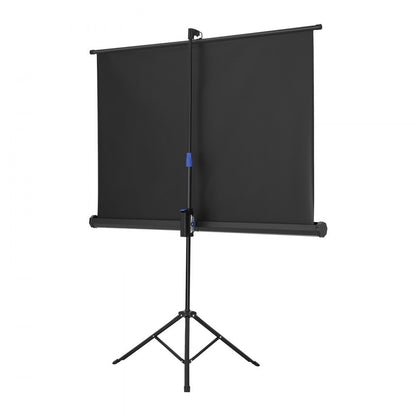 Tripod Projector Screen with Stand 60 Inch 160° Wide Angle 4K HD 16:9