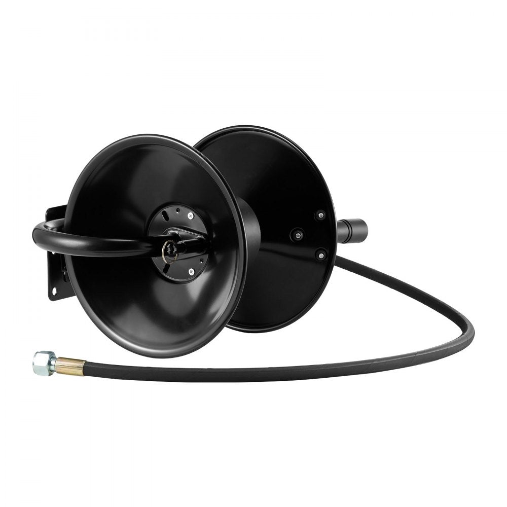 Pressure Washer Hose Reel 15.2m x 9.5mm Steel Wall Floor Mount 4000PSI