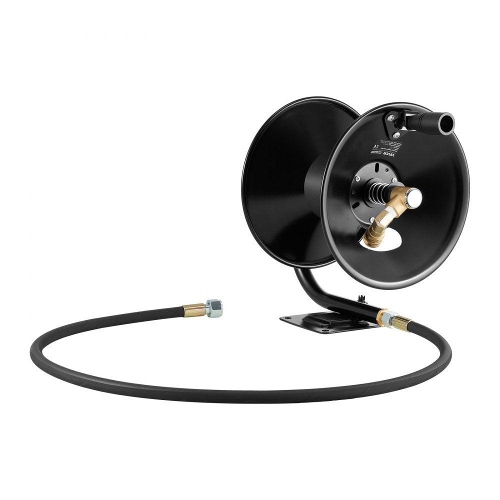 Pressure Washer Hose Reel 15.2m x 9.5mm Steel Wall Floor Mount 4000PSI