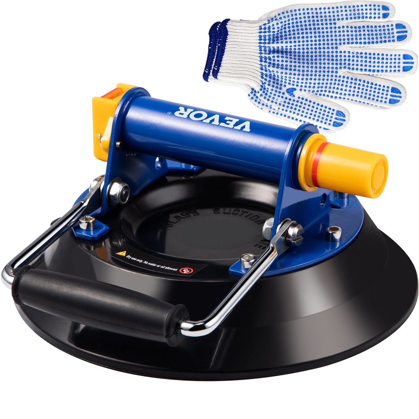 Heavy-Duty Glass Lifter Vacuum Suction Cup, 25.4cm, 125kg Load Capacity