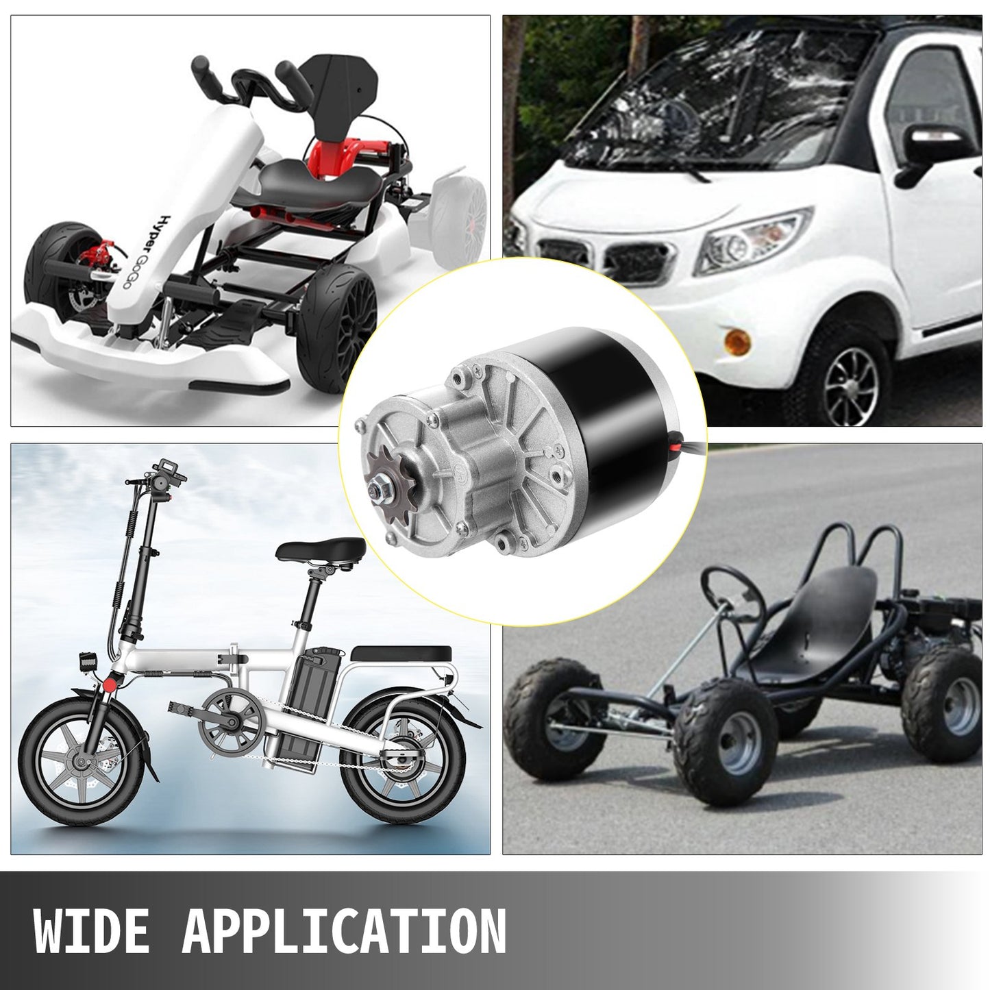 Vevor Brushed Motor Go Kart Electric Go Kart Motor 24v 250w Electric Scooter Motor