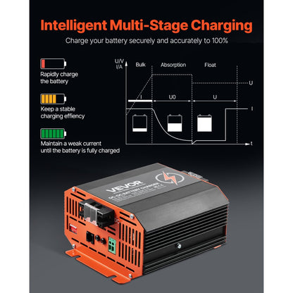 VEVOR 12V 20A DC to DC Charger Battery Charger 250W for Lead-Acid Lithium AGM