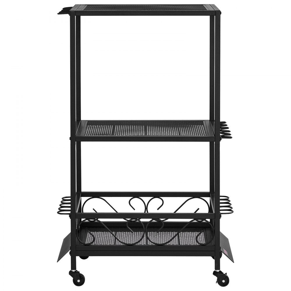 VEVOR 10 Pole Fishing Rod Holder Fishing Rack Cart Organizer for Garage Wheels