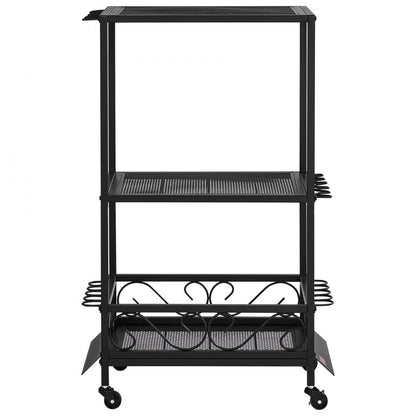 VEVOR 10 Pole Fishing Rod Holder Fishing Rack Cart Organizer for Garage Wheels