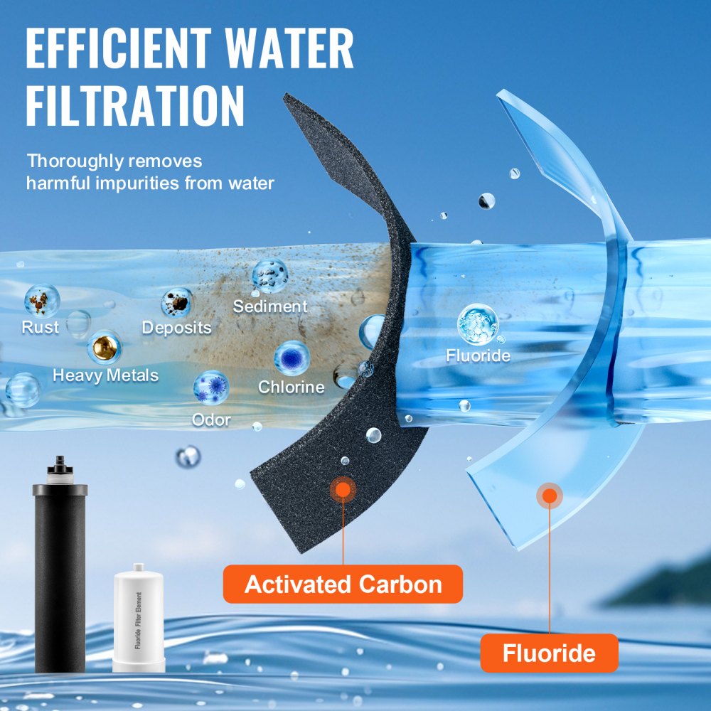 Purification Water Filter Replacement for Gravity Filter System 4 Pack