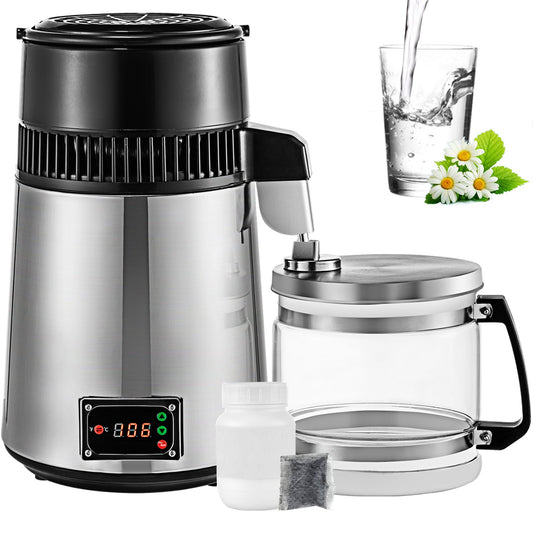 VEVOR Countertop Water Distiller, 1.1 Gallon/4L, 750W Stainless Steel Distilled