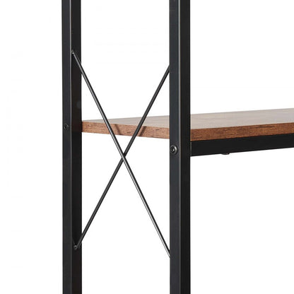 7 Tier Corner Bookshelf Tall Corner Bookcase Storage L-Shaped Organizer