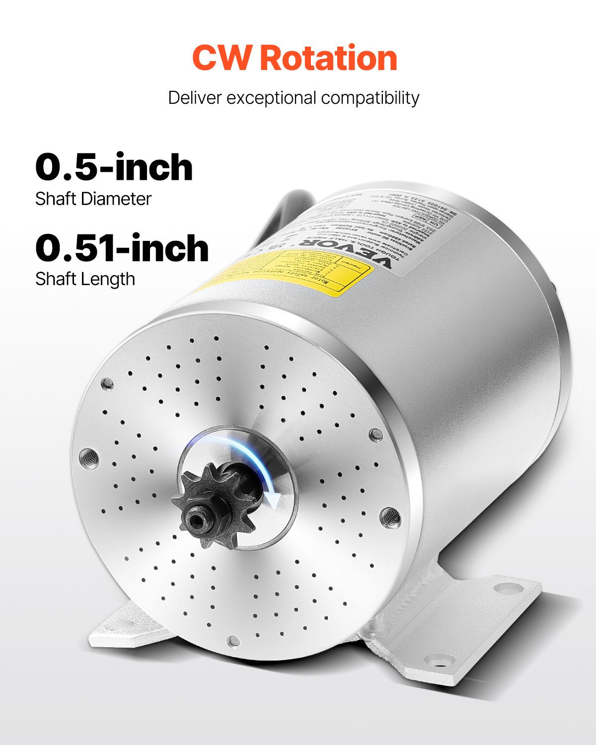 VEVOR 2000W Electric Brushless DC Motor Kit 60V 4500rpm with Upgraded Controller
