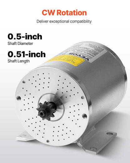 VEVOR 3000W Electric Brushless DC Motor 72V 4900rpm Motor for E-Bike Dirt Bike
