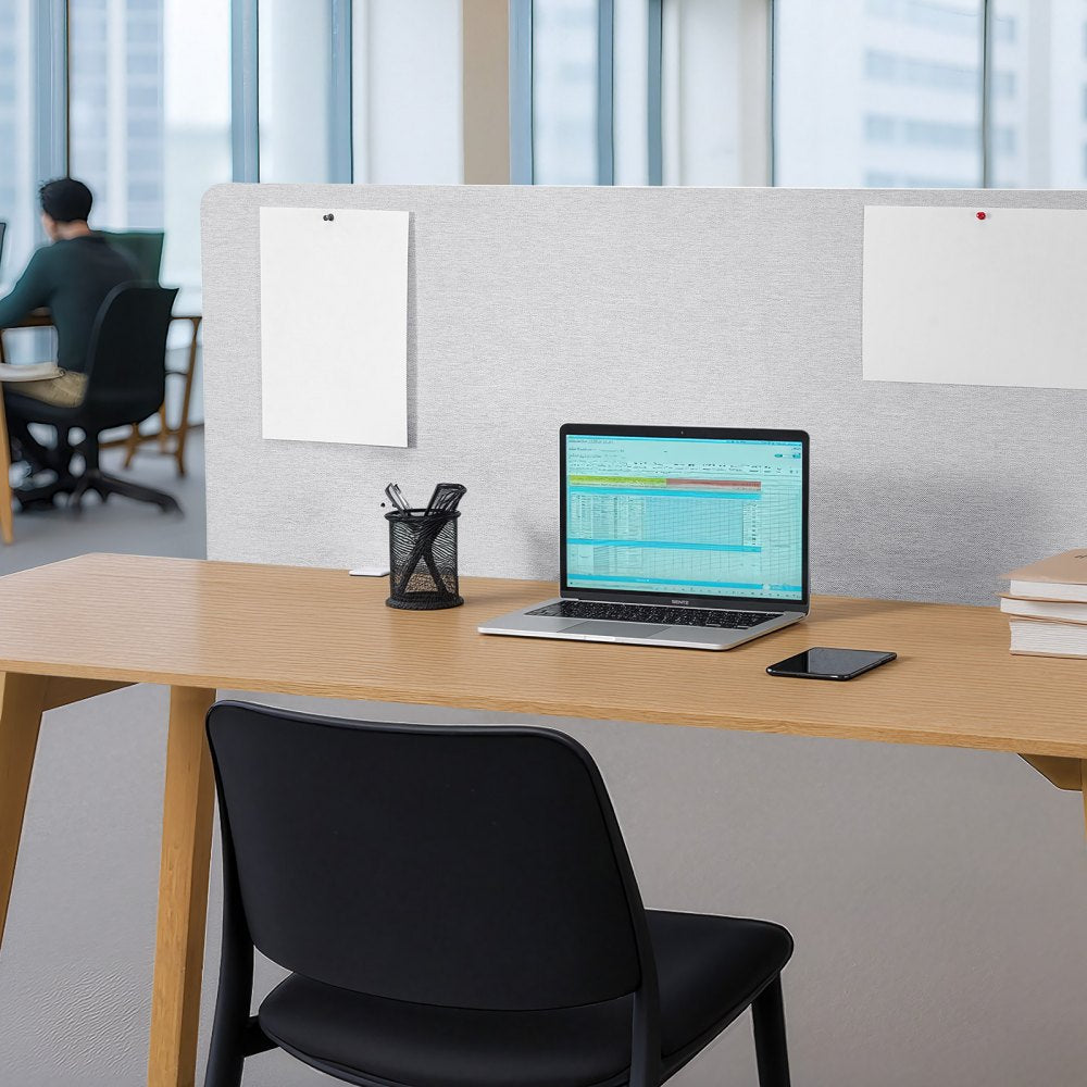 Desk Privacy Panel 1524 x 610 mm Clamp-on Office Cubicle Divider Partition