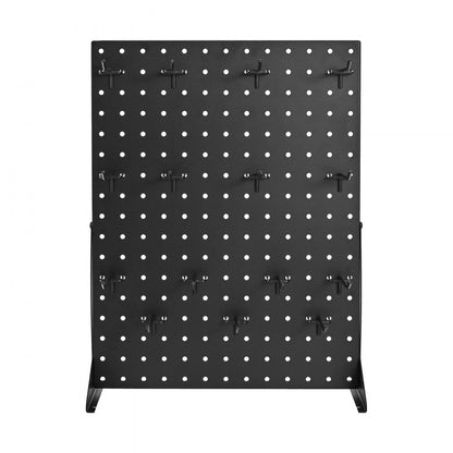 VEVOR Pegboard Display Stand with 30 Hooks Pegboard Panels Display Black (2 PCS)