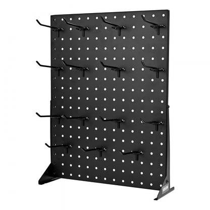 VEVOR Pegboard Display Stand with 30 Hooks Pegboard Panels Display Black (2 PCS)