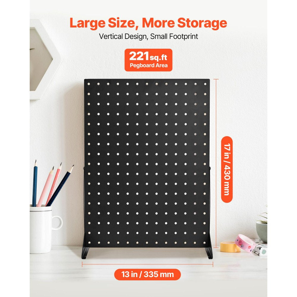 VEVOR Pegboard Display Stand Tabletop Pegboard Panels Display Black (4 PCS)