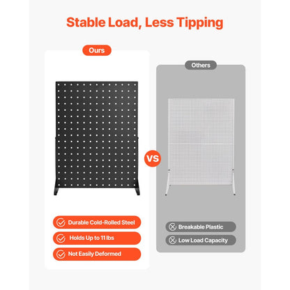 VEVOR Pegboard Display Stand Tabletop Pegboard Panels Display Black (4 PCS)
