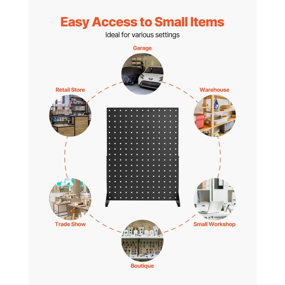 VEVOR Pegboard Display Stand Tabletop Pegboard Panels Display Black (4 PCS)