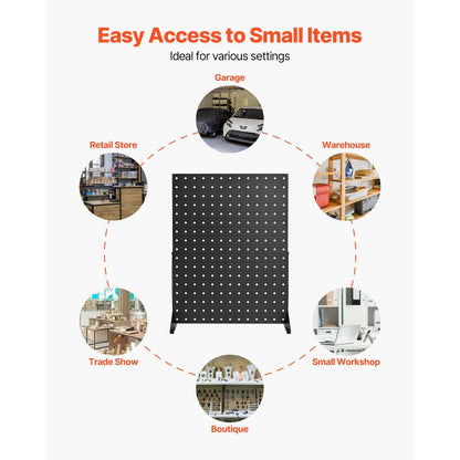 VEVOR Pegboard Display Stand Tabletop Pegboard Panels Display Black (4 PCS)