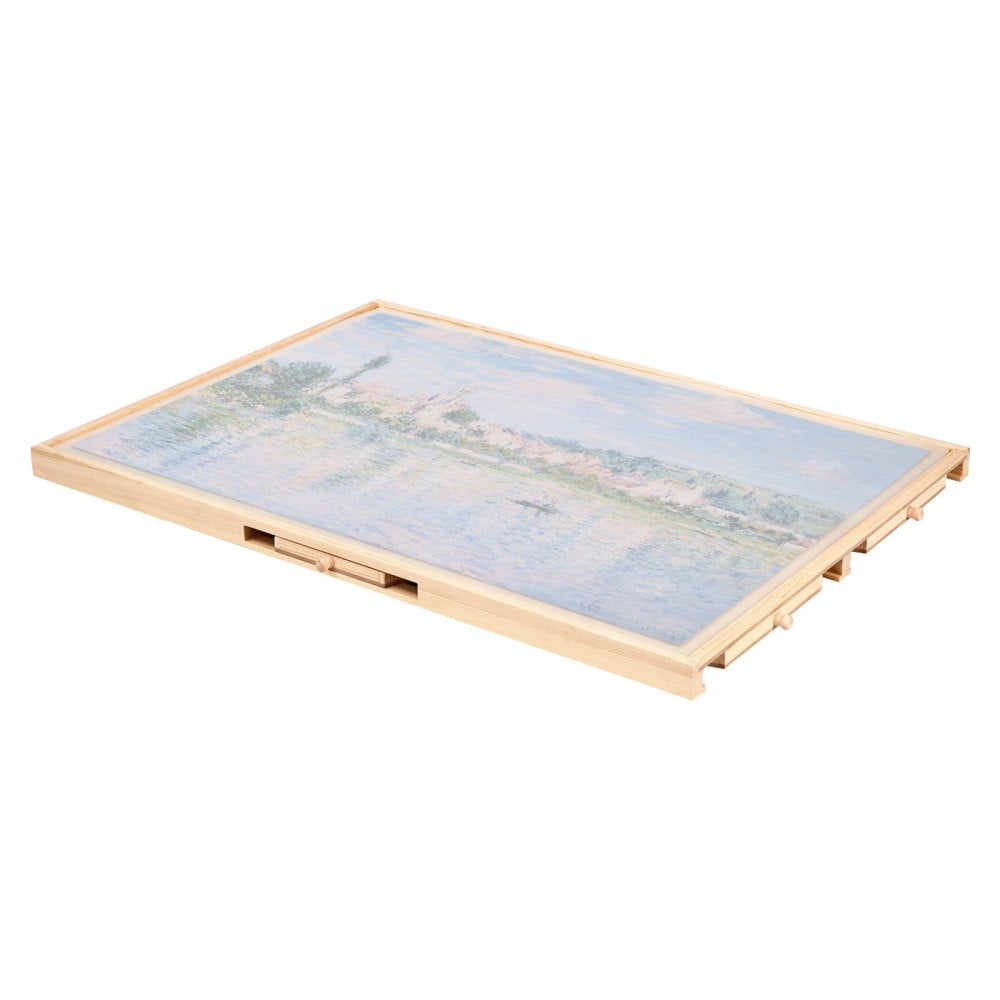 VEVOR 1000 Piece Puzzle Board with Drawer Cover Portable Wooden Jigsaw 74x53cm