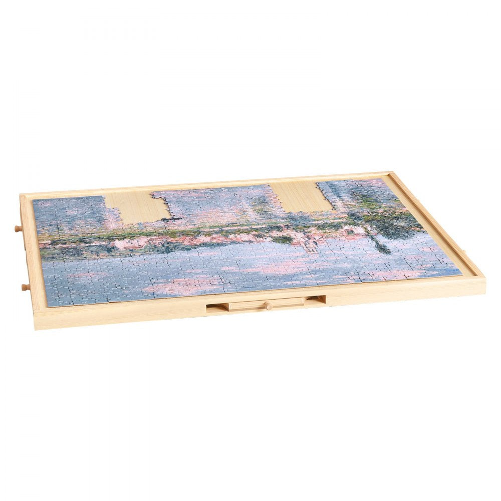 VEVOR 1000 Piece Puzzle Board with Drawer Cover Portable Wooden Jigsaw 74x53cm