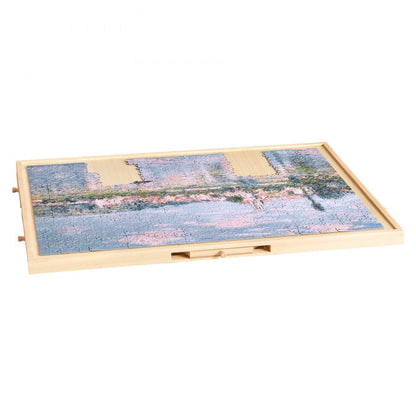 VEVOR 1000 Piece Puzzle Board with Drawer Cover Portable Wooden Jigsaw 74x53cm