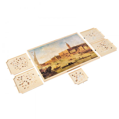 VEVOR 2000 Piece Puzzle Board with Drawer Cover Portable Wooden Jigsaw 102x74cm