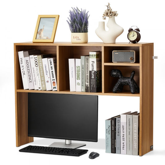 VEVOR Desktop Bookshelf Wood Desktop Storage Organizer 1-Tier for Office & Home