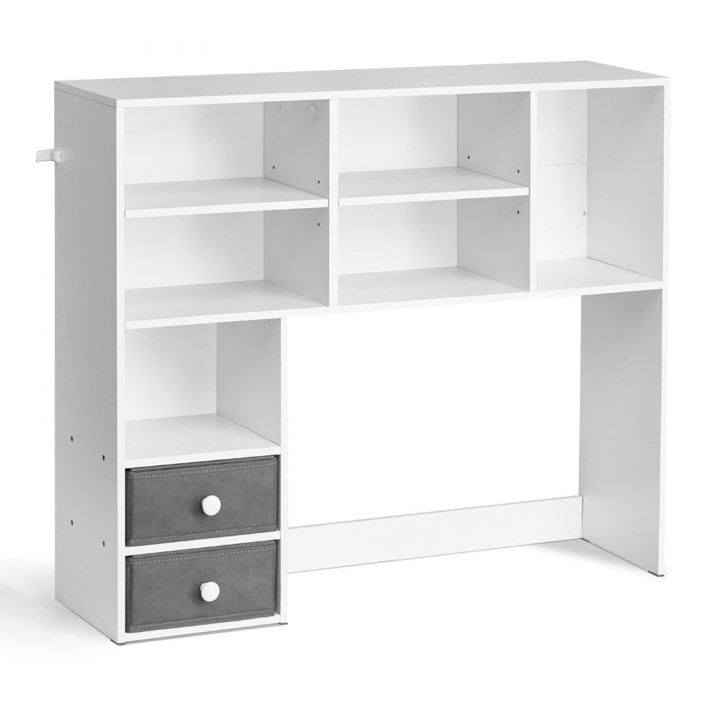 VEVOR Desktop Bookshelf White Desktop Storage Organizer 3-Tier for Office & Home
