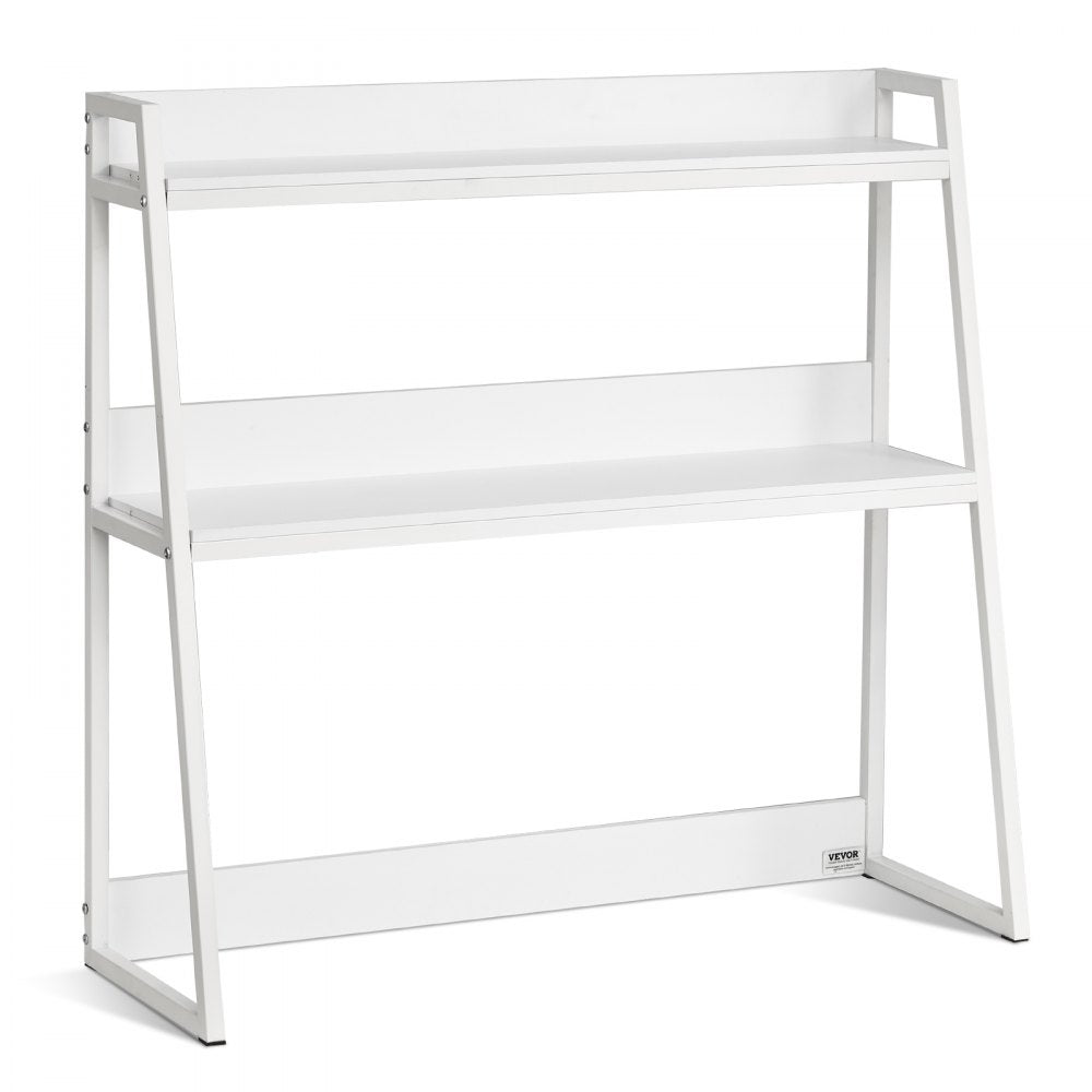 VEVOR Desktop Bookshelf Desktop Storage Organizer 2-Tier for Office & Home White