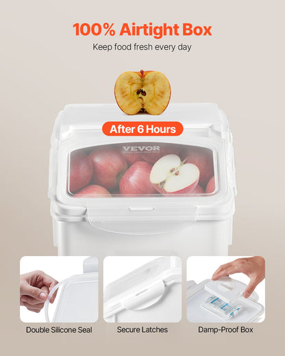 VEVOR 4.5Gal/20Lx2 Large Ingredient Storage Container Airtight Kitchen Flour Bin