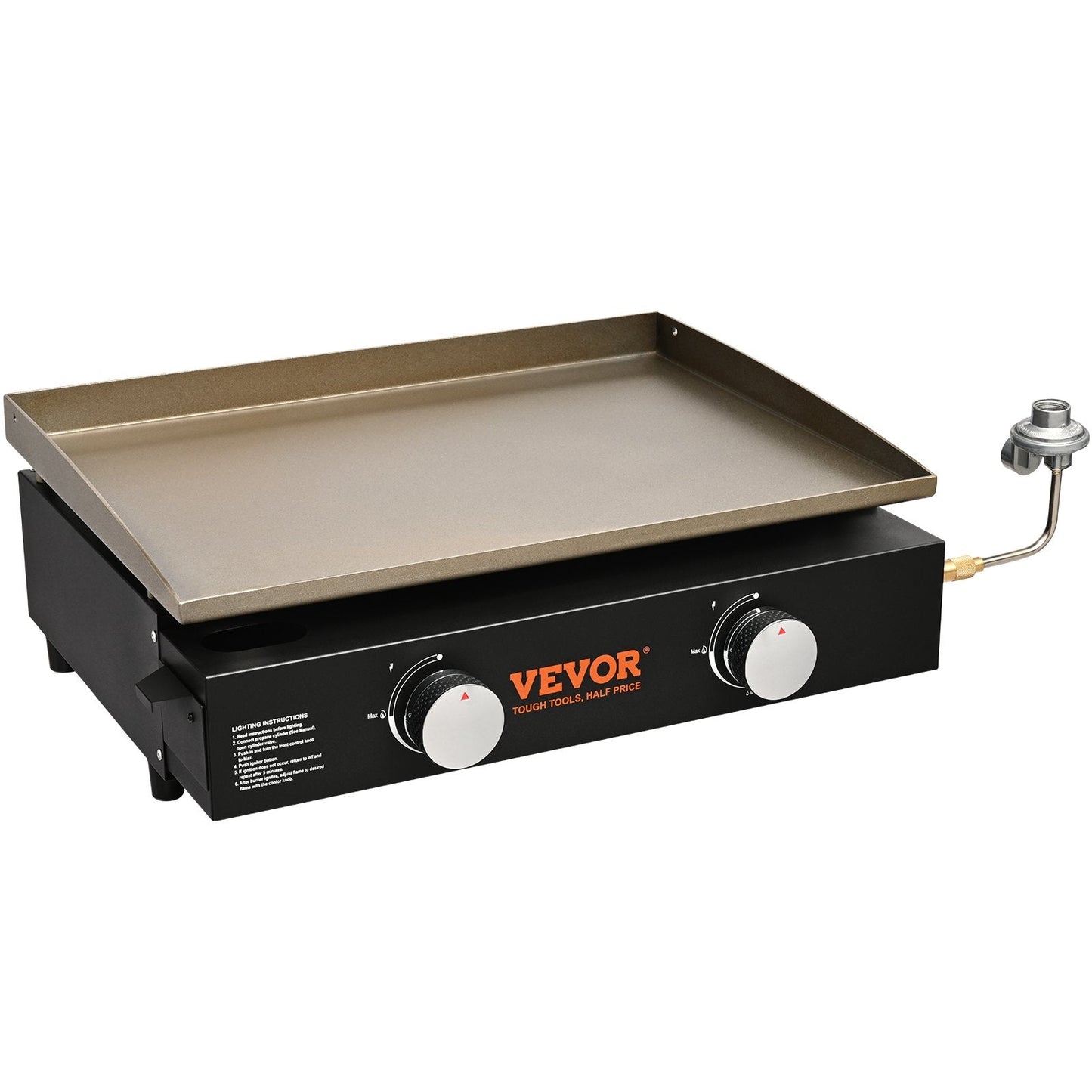Commercial Gas Griddle with H-shaped Burner, 13 kg, for Restaurants
