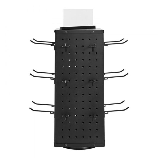 VEVOR Rotating Pegboard Display 4-Sided Spinning Peg Board Display with 24 Hooks