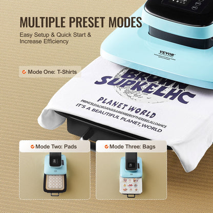Smart Auto Heat Press Machine, 38 x 38 cm for T-Shirts & Vinyl Transfers