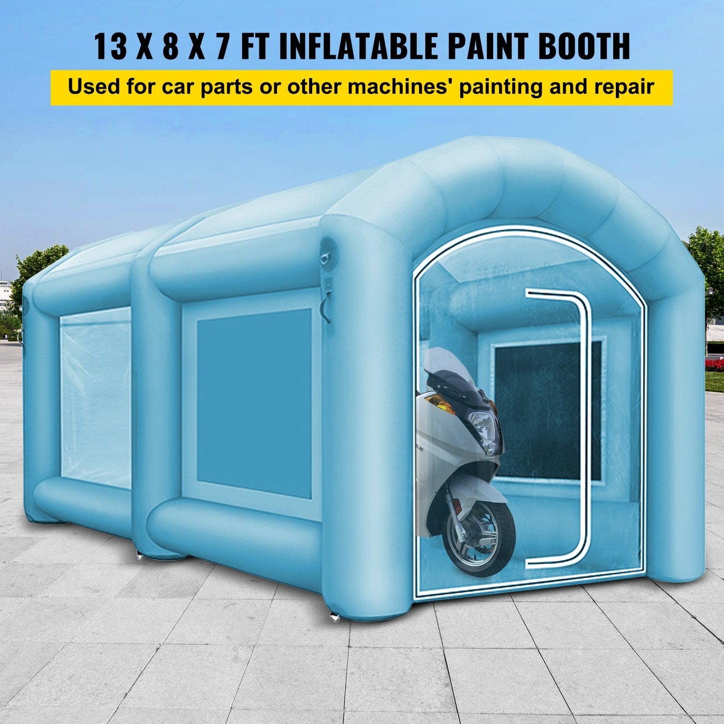 Inflatable Spray Booth Tent 4 x 2.5 x 2.2 m with Blowers for Car Painting