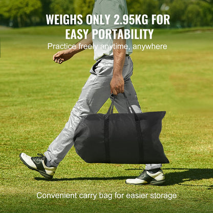 Golf Swing Training Net 3x2m with Target & Carry Bag for Indoor/Outdoor Practice