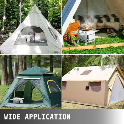 VEVOR Large Tent Wood Stove Stainless Steel Tent Wood Burning Stove For Camping