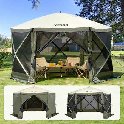 6-Sided Pop-Up Gazebo Tent with Mosquito Netting & Privacy Cloths, 3.66m x 3.66m