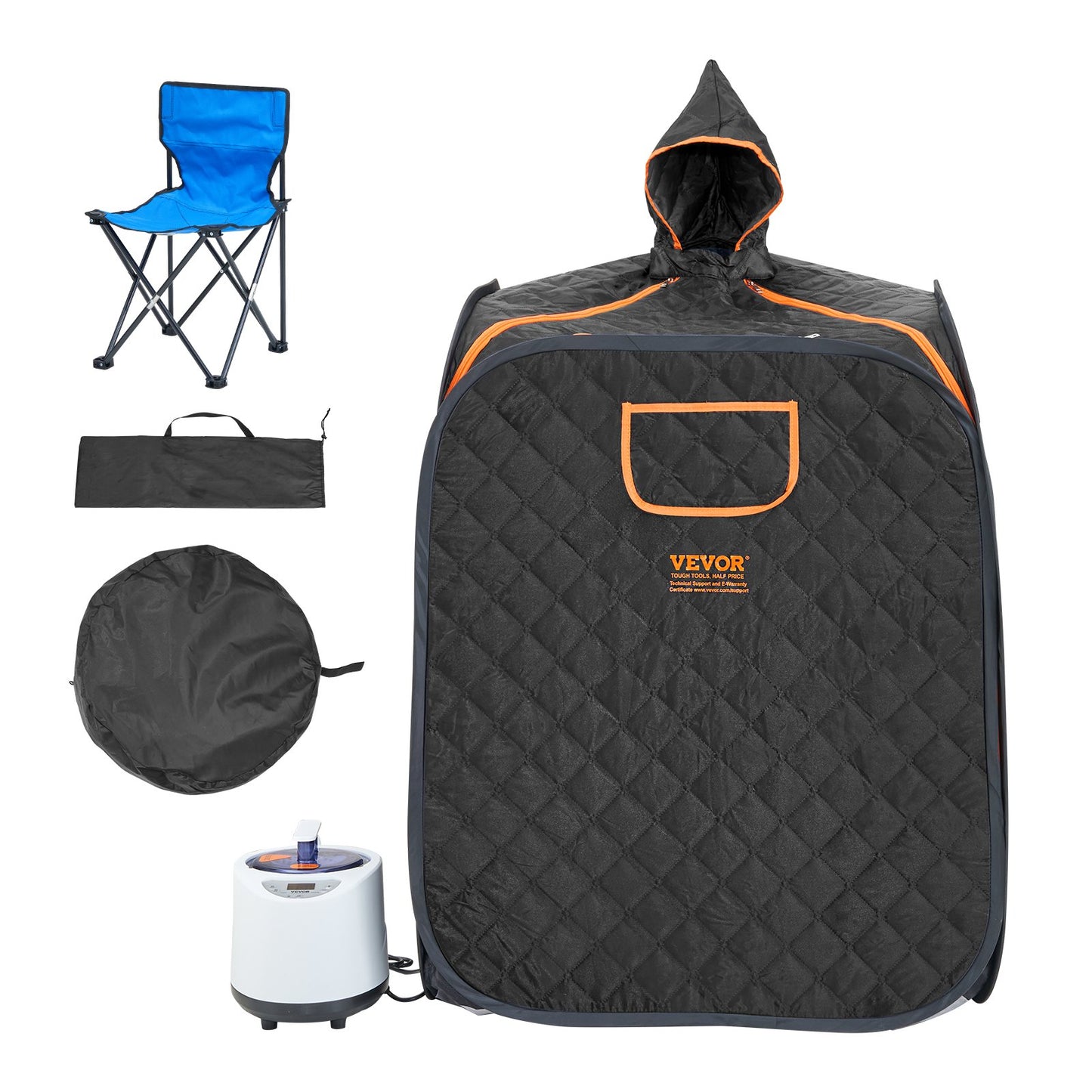 VEVOR Portable Steam Sauna Tent 1000W Personal Spa Loss Weight Detox Therapy, 800x800x1000