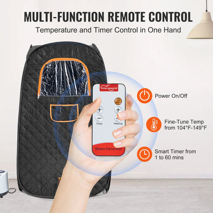Compact 1000W Personal Steam Sauna Tent for Detox & Weight Loss Therapy