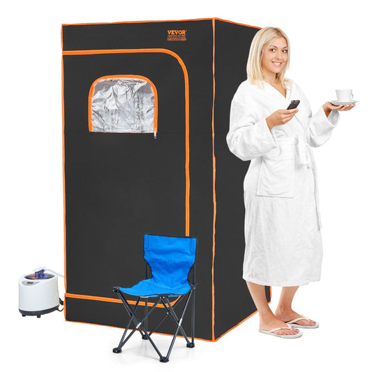 VEVOR Portable Steam Sauna Tent Full Size 1000W Personal Sauna Blanket W/ Chair,