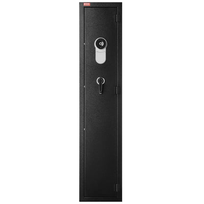 Gun Safe, Heavy Duty Cold-Rolled Steel Fireproof Rifle Cabinet with Fingerprint, Digital Keypad & Key, Large Long Gun Cabinet with Magazine and LED, Adjustable Racks for Rifles, Pistols, Shotgun