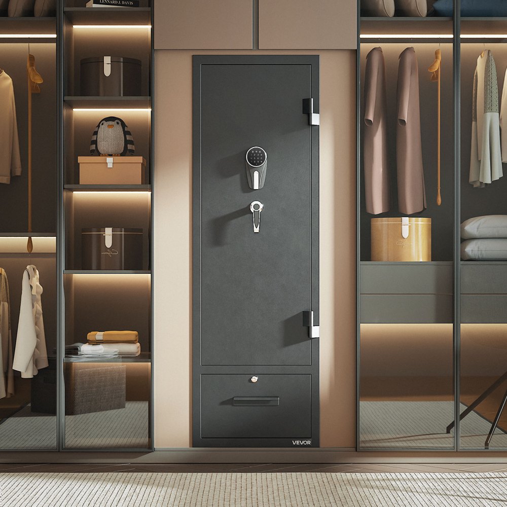 4 Gun Safe Long Gun Cabinet for Rifles & Pistols with Key and Password