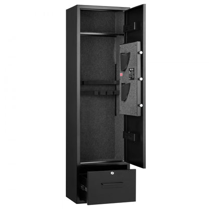 4 Gun Safe Long Gun Cabinet for Rifles & Pistols with Key and Password