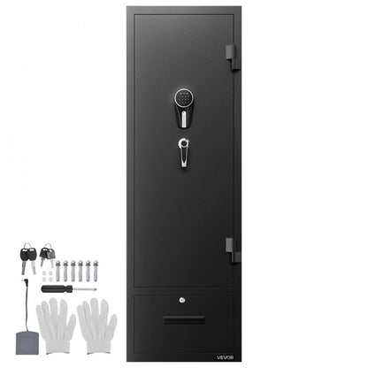 4 Gun Safe Long Gun Cabinet for Rifles & Pistols with Key and Password