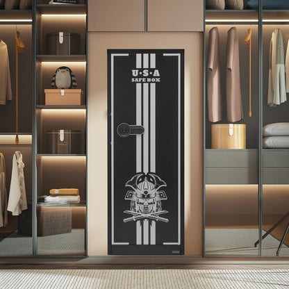 4 Gun Safe Long Gun Cabinet for Rifles & Pistols with Key & Password Lock